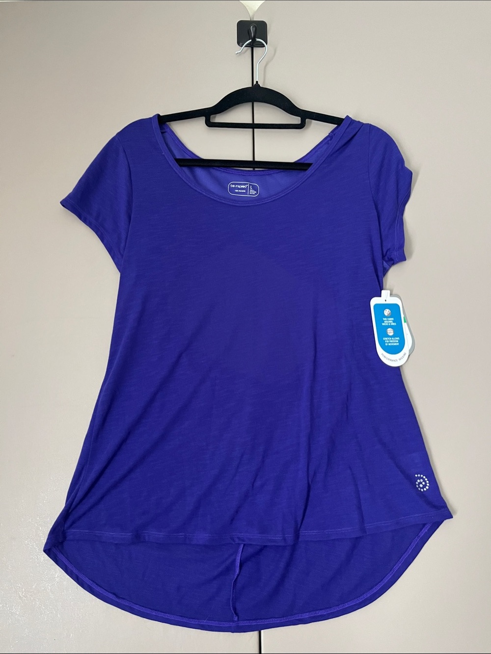 be inspired Purple Scoop Neck Short Sleeve Tee